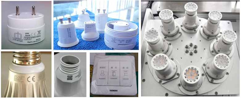 如何在LED燈具，燈具燈頭上進行激光打碼？選用冠力激光燈具激光打碼機